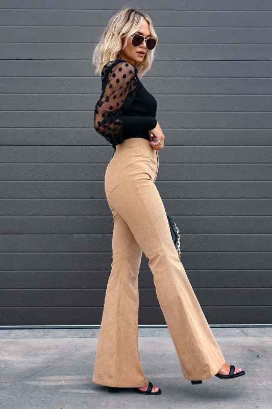 TastyHottie - Solid Color High Waist Flare Pants