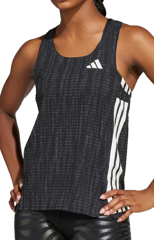 adidas Adizero Womens Running Vest Tank Top - Black