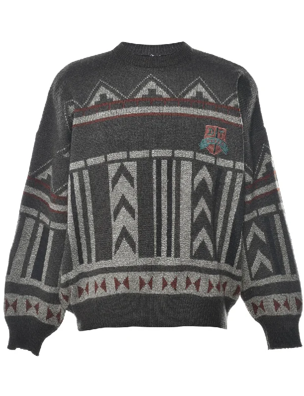 Geometric Pattern Jumper - L