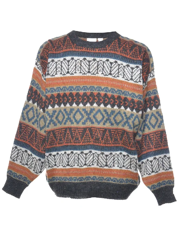 Geometric Pattern Jumper - L