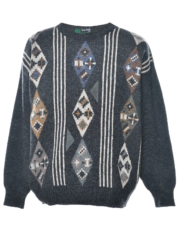 Geometric Pattern Jumper - L