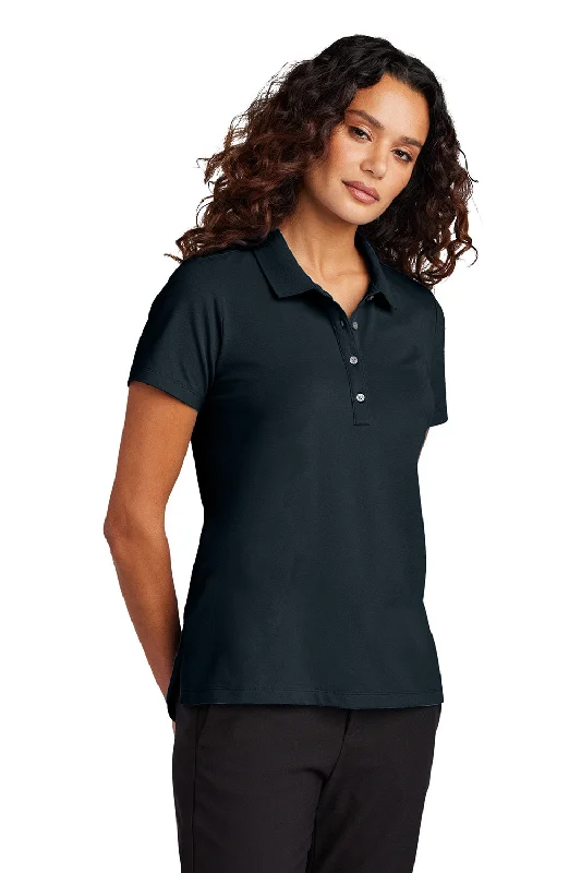 Mercer+Mettle Womens Moisture Wicking Short Sleeve Polo Shirt - Night Navy Blue