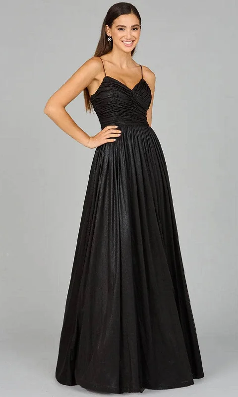 Lara Dresses 8120 - Metallic Sweetheart Evening Gown