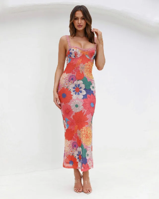 PHENOX MAXI DRESS -PINK FLORAL