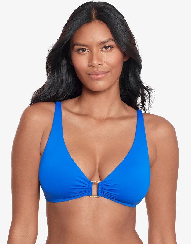 Beach Club Solids Ring OTS Bikini Top - Royal Blue