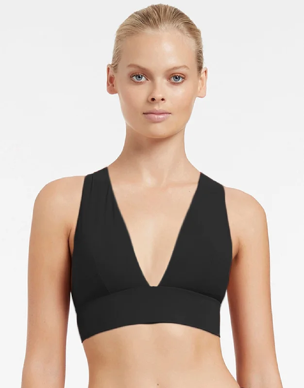 Jetset Soft Tri Bikini Top - Black