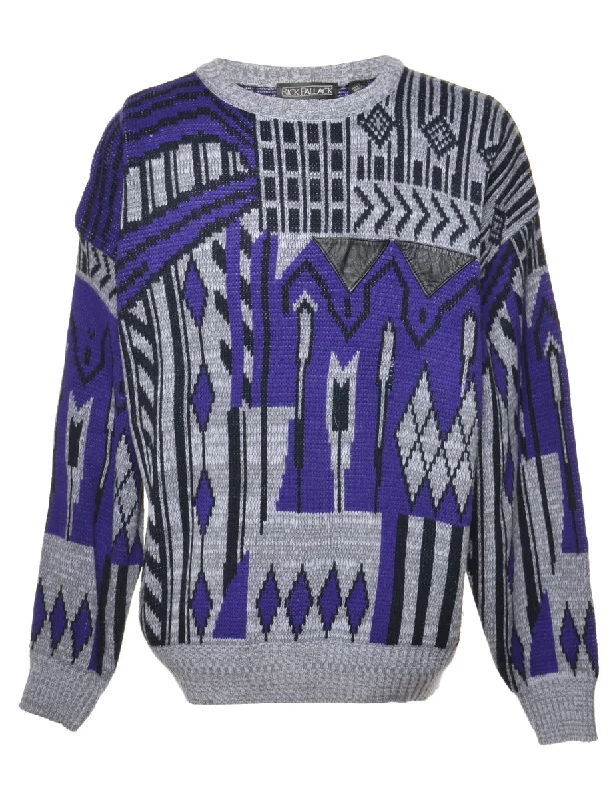 Geometric Pattern Jumper - L