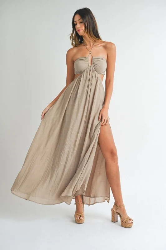 Coastal Sands Halter Maxi Dress - Small - Final Sale