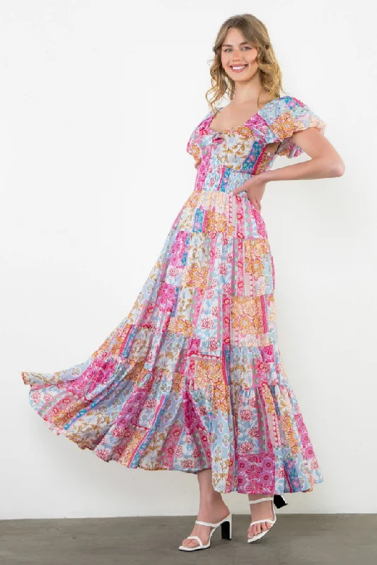 Julia Patchwork Maxi Dress