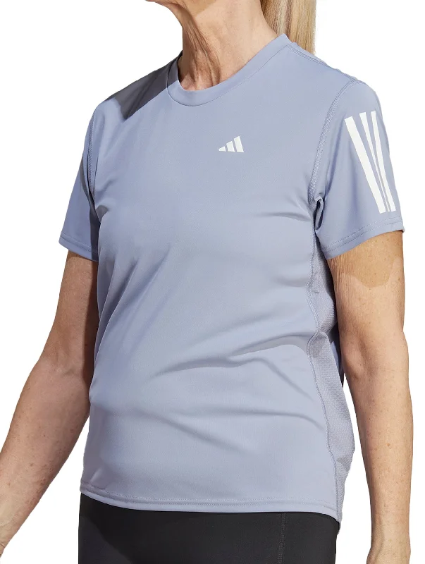 adidas Own The Run Short Sleeve Womens Running Top - Purple