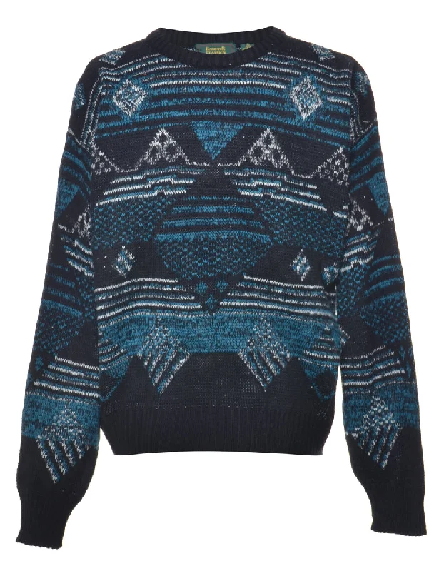 Geometric Pattern Jumper - L