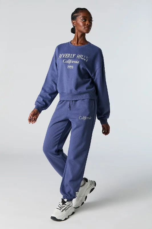 Destination Embroidered Fleece Jogger