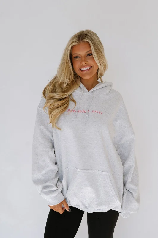 "For I Know The Plans" Hoodie- Heather Grey