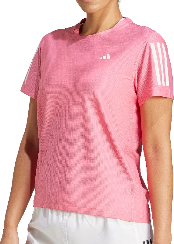 adidas Own The Run Short Sleeve Womens Running Top - Pink