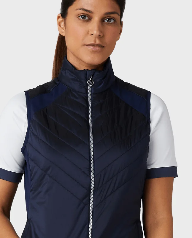 SIZE XS - CALLAWAY Engineered Thermal Chev Quilted Vest D024 Navy