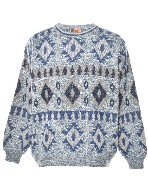 Geometric Pattern Jumper - L