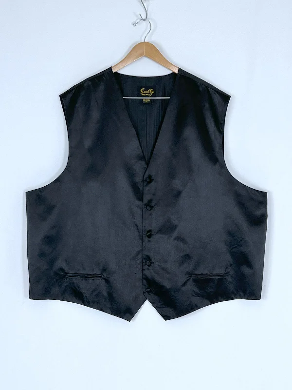 Scully Size 5X (30W) Black Button Vest