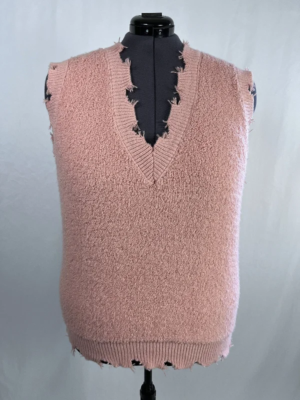 GeeGee Size 3X (22) Light Pink Boucle Vest NWT