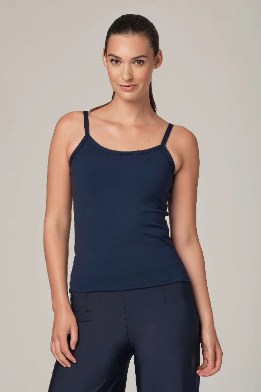 Off Duty-L-S Navy-S Top