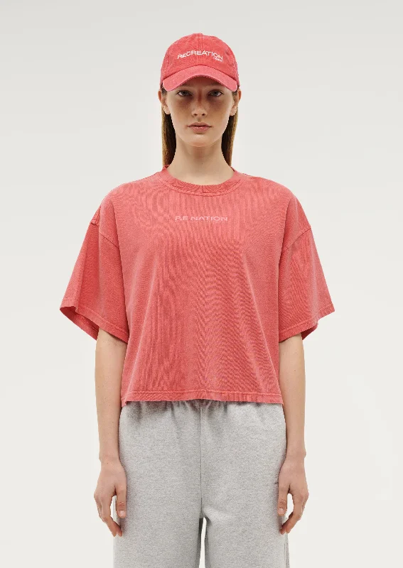 NOMAD BOXY TEE IN WASHED POPPY RED