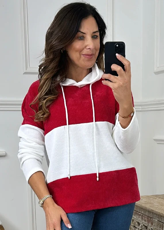 Vada Red Soft Touch Hoodie