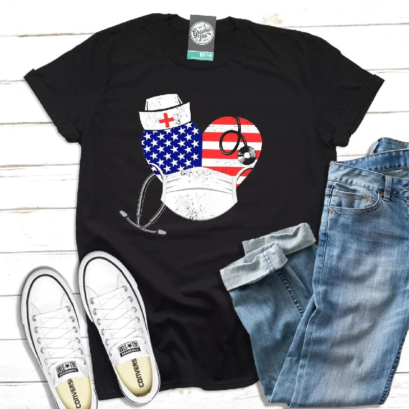 USA Nurse Heart - Unisex Tee