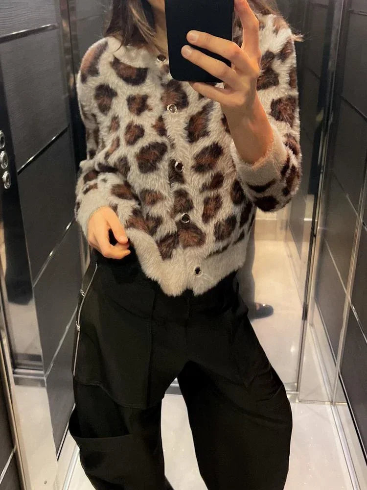 Amelie - Soft leopard cardigan