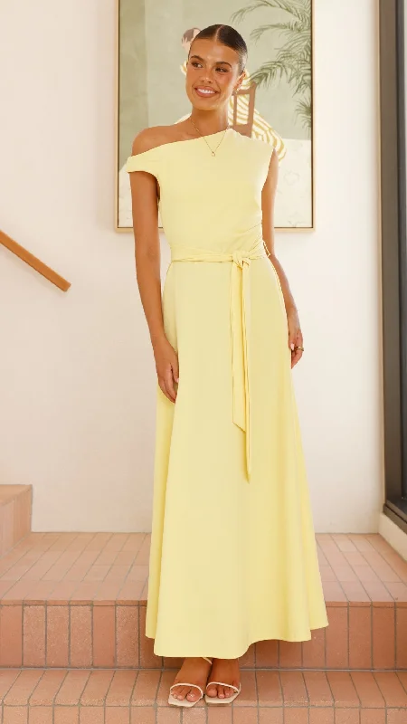 Gemma Maxi Dress - Baby Yellow