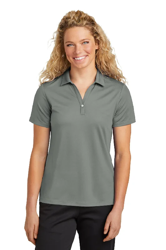 Sport-Tek Womens Moisture Wicking Micropique Short Sleeve Polo Shirt - Concrete Grey