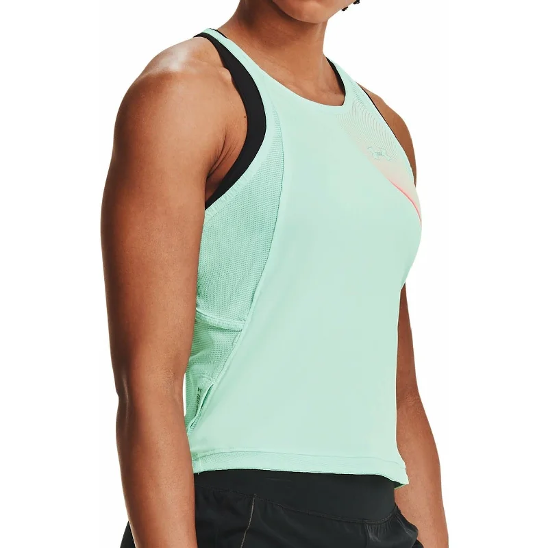 Under Armour Qualifier Iso-Chill Womens Running Vest Tank Top - Blue