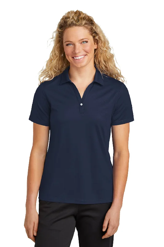 Sport-Tek Womens Moisture Wicking Micropique Short Sleeve Polo Shirt - True Navy Blue