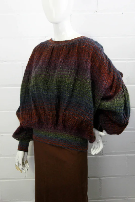 Vintage 1980s Missoni Purple Mohair Oversized Sweater, Medium