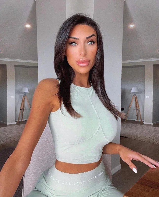 KG Luxe Cropped Top - Sage