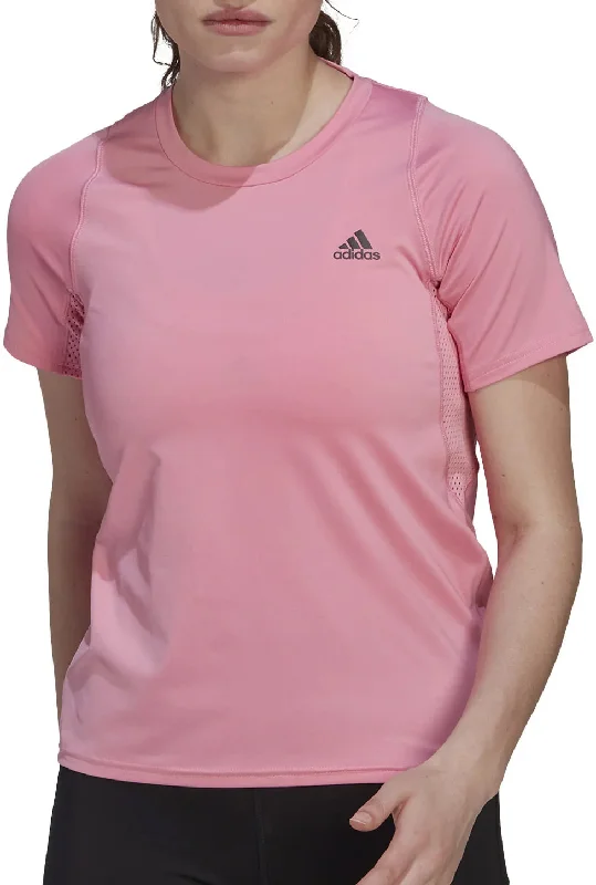 adidas Run Fast PB Short Sleeve Womens Running Top - Pink