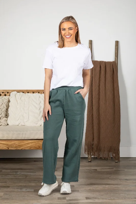 Fleece Drawstring Pants With Pockets