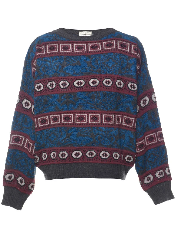 Geometric Pattern Jumper - L