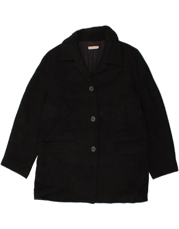 J. CREW Womens Overcoat UK 14 Medium Black