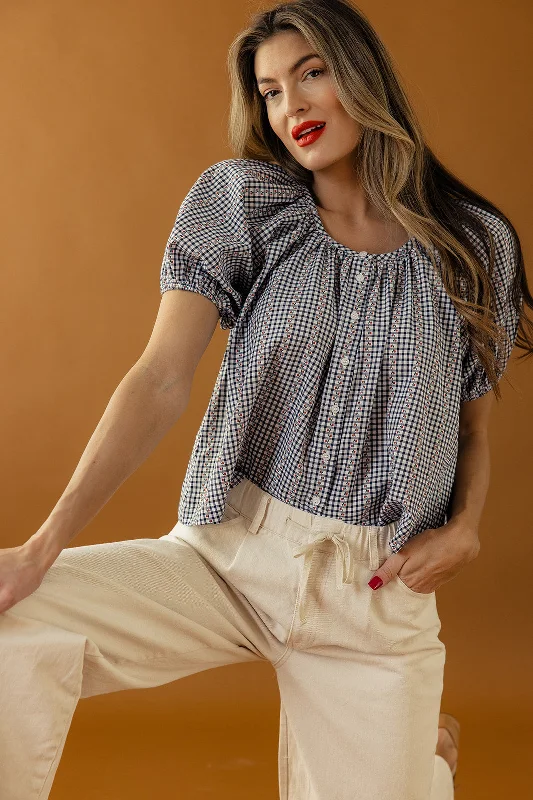 Blowing Smoke Button Down Blouse