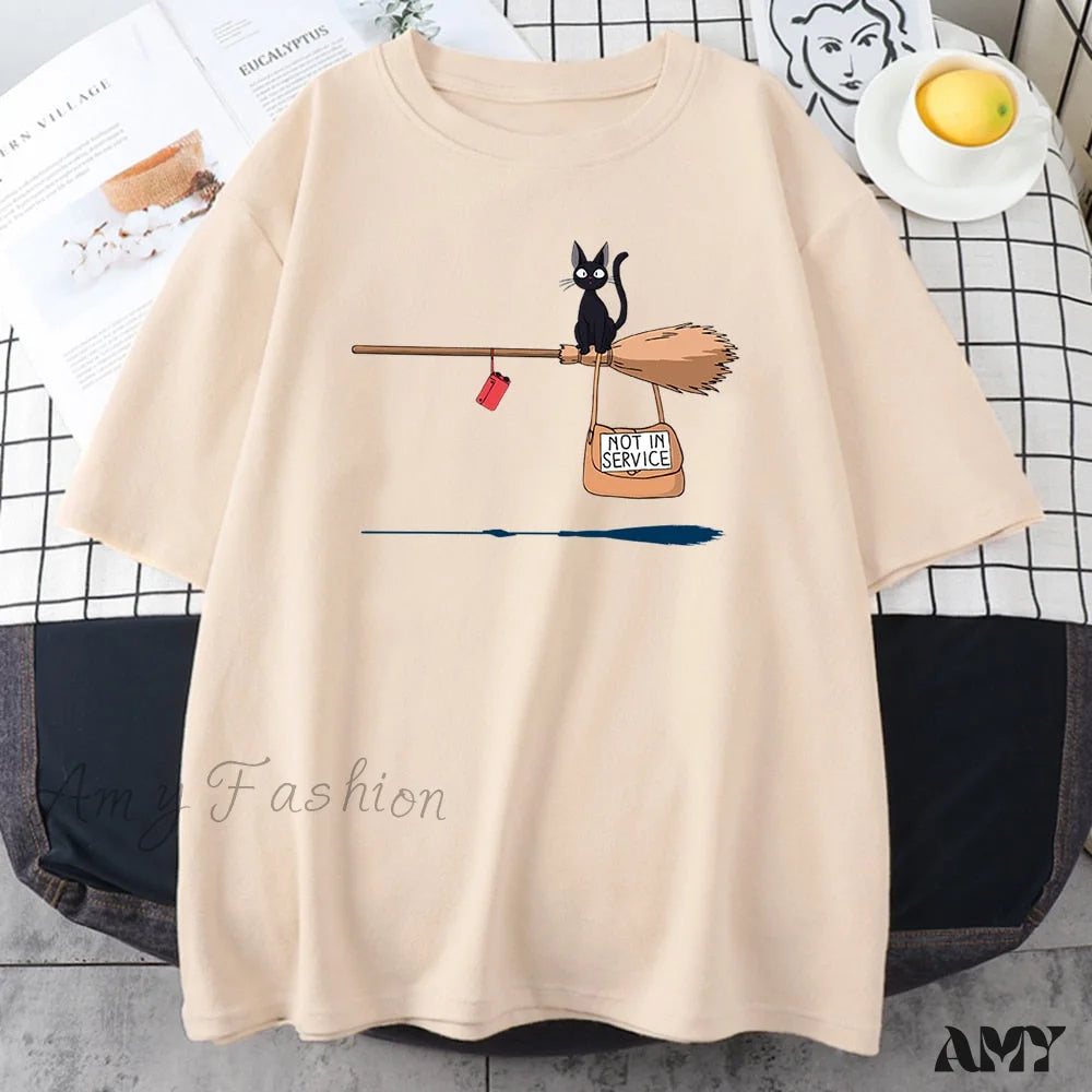 Amy Fashion - Crew Neck Vintage Loose T Shirts